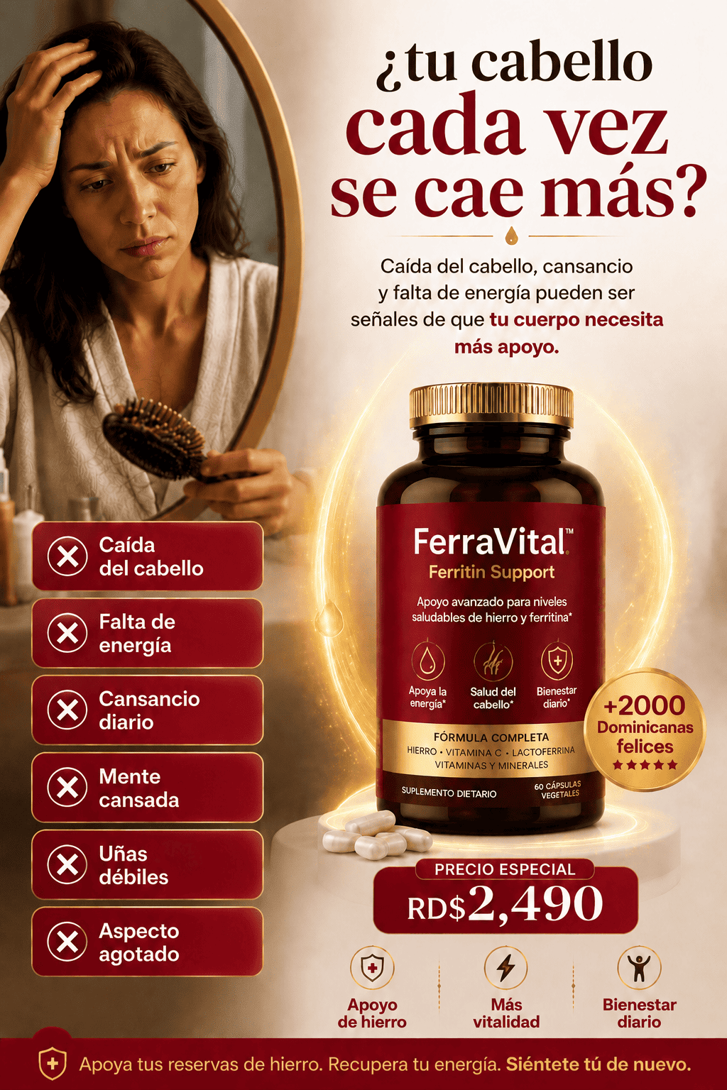 Suplemento de Hierro para Caída del cabello | FerraVital